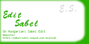edit sabel business card